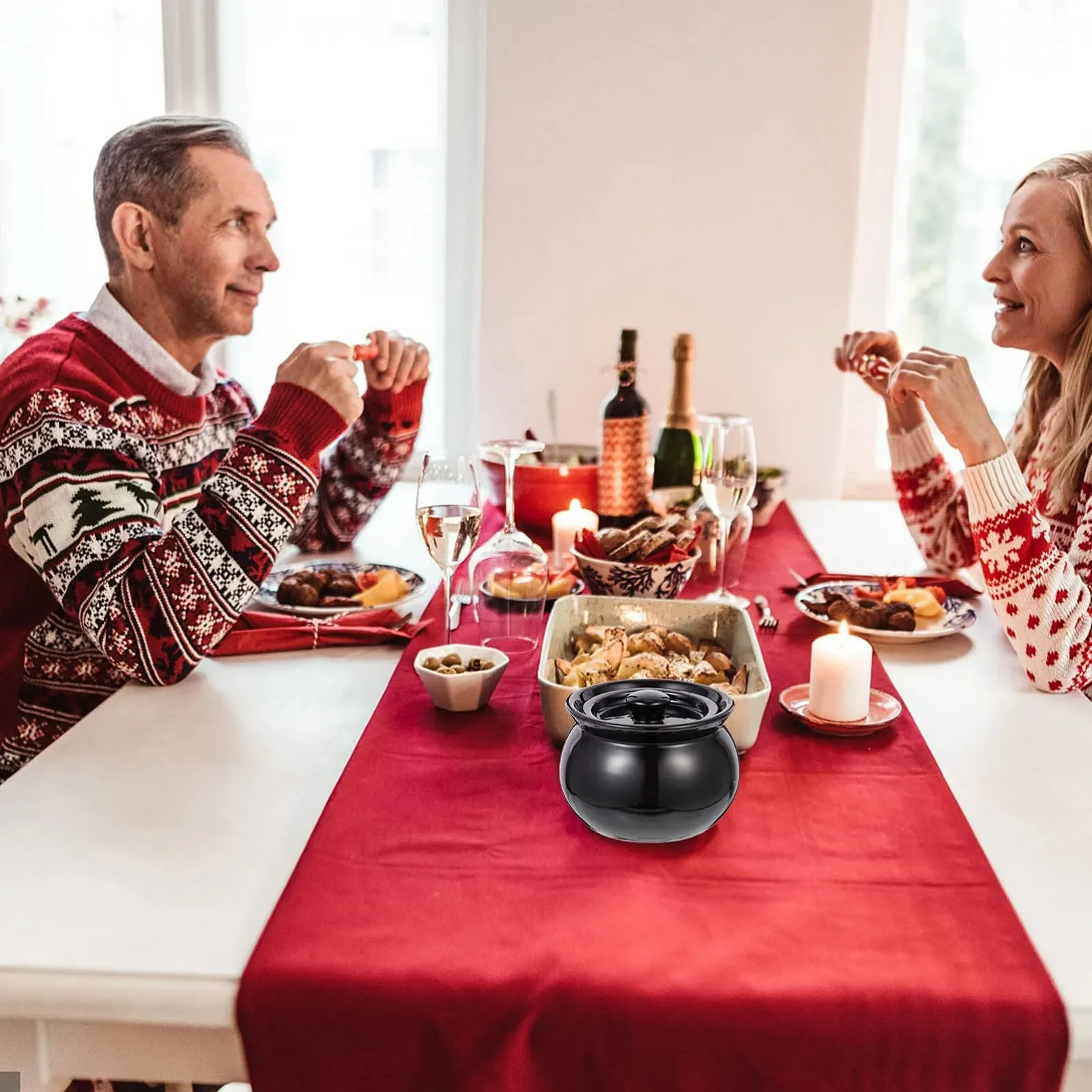 Каструля-кокотниця OUNONA Глиняна керамічна 500 мл з кришкою Індукційна, фото №8 Каструля-кокотниця OUNONA Глиняна керамічна 500 мл з кришкою Індукційна, фото №8