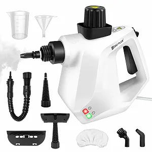 Пароочиститель ручной 9-в-1 1000W 400 мл 9 аксессуаров - Фото 1