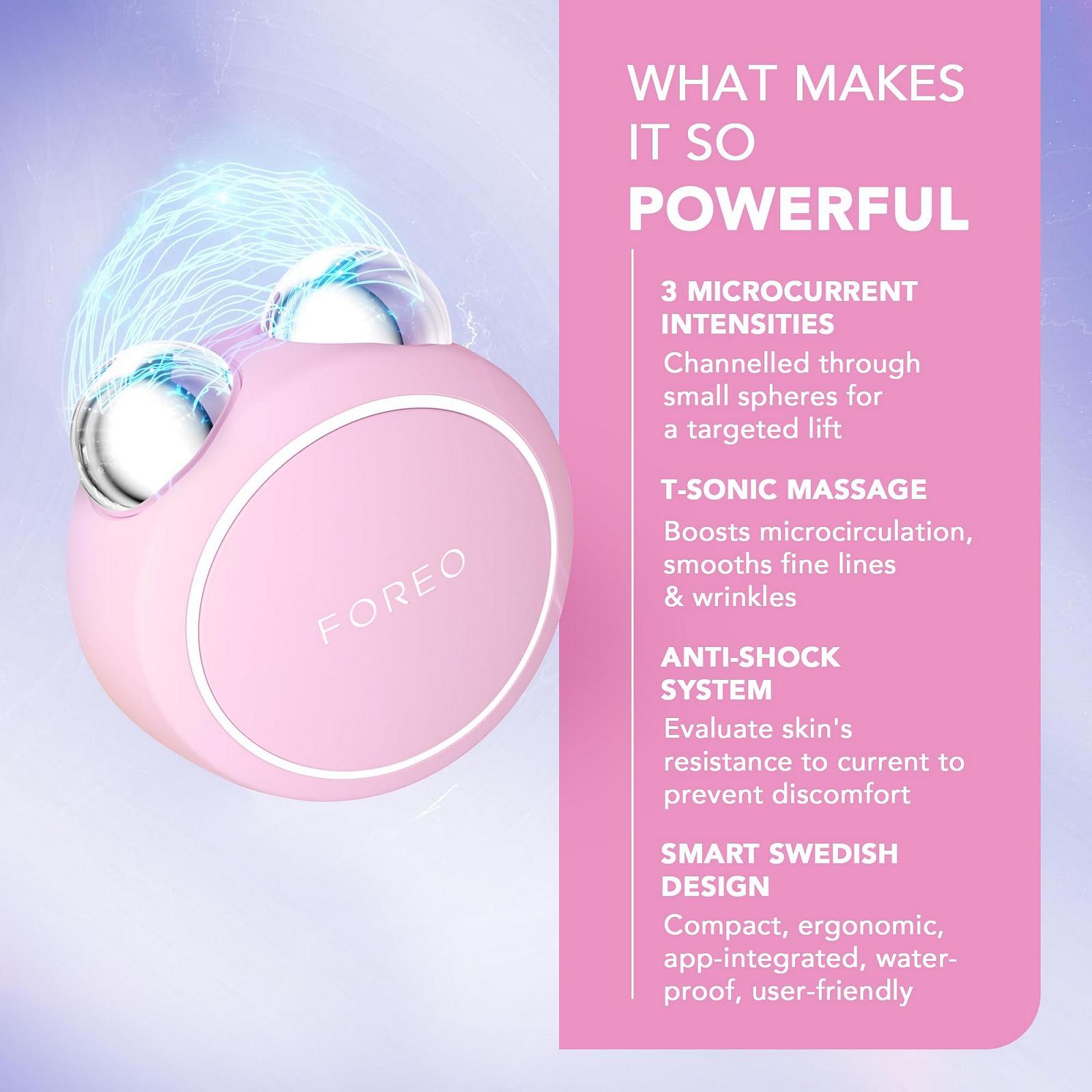 Прибор для тонизации лица Foreo Bear mini Pearl Pink Smart Microcurrent, фото №3