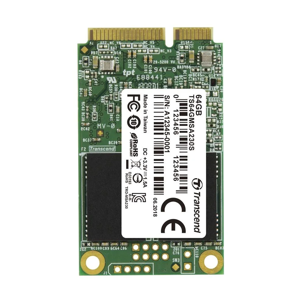 SSD-накопитель Transcend MSA230 64GB mSATA III 6Gb/s, фото №1