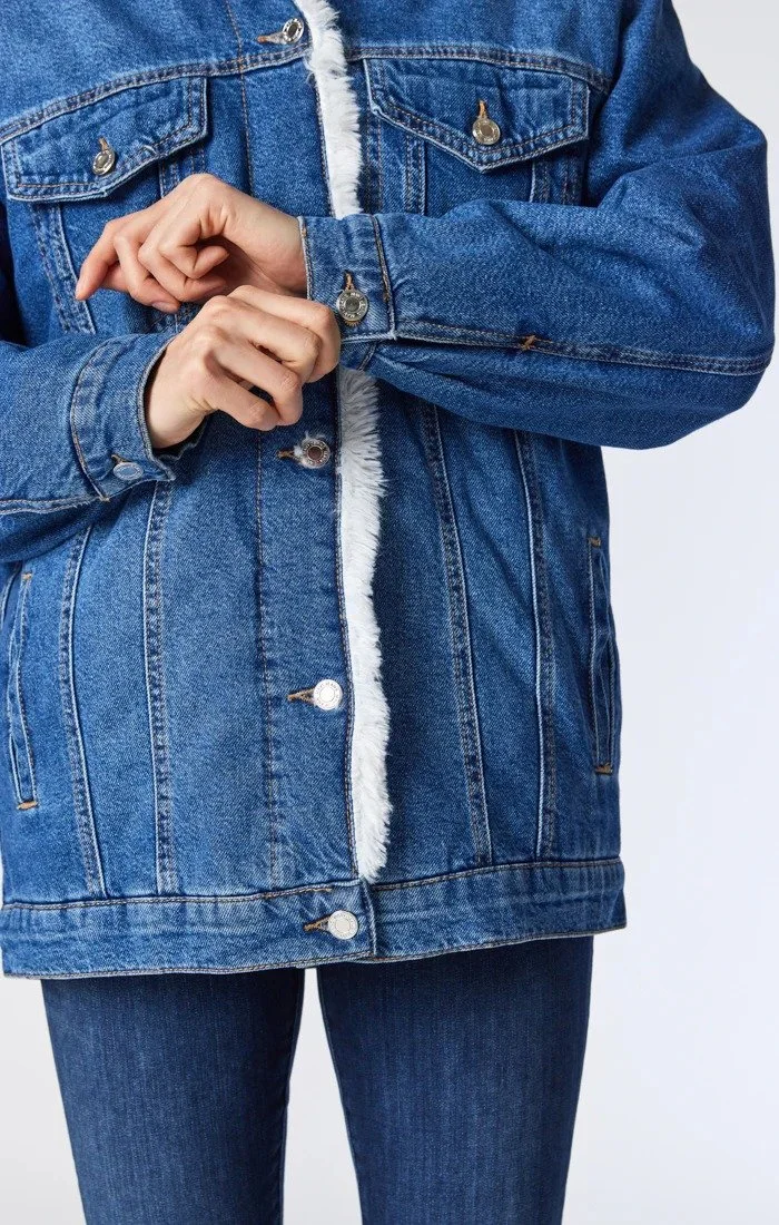 Жіноча джинсова куртка MAVI SANDY Mid Sherpa Gold Icon - S, фото №4 Жіноча джинсова куртка MAVI SANDY Mid Sherpa Gold Icon - S, фото №4