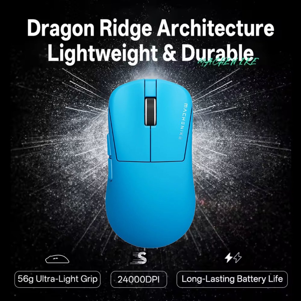 Мишь Machenike G7 24000DPI 1000Hz Wired/2.4G/Bluetooth Blue, фото №2