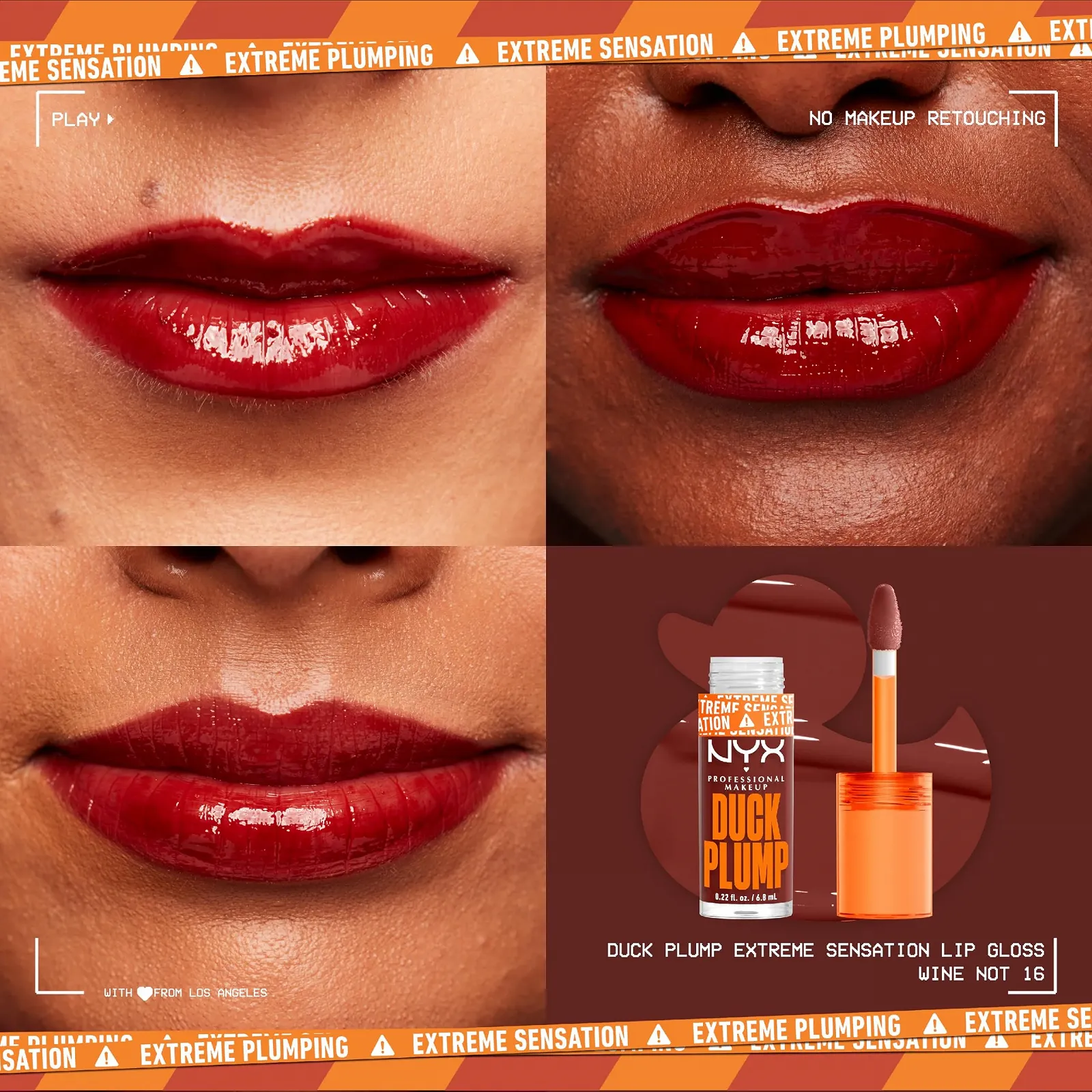 Блиск для губ NYX Professional Makeup Duck Plump Lip Lacquer Wine Not?, фото №4