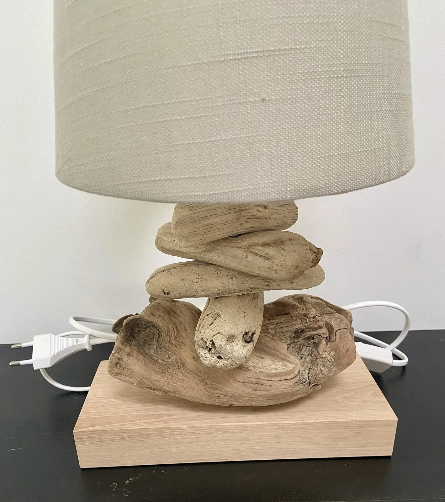 Настільна лампа Ручна робота Driftwood Light Grey, фото №5