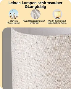 Настільна лампа EDISHINE Modern Industrial E14 Бежевий та чорний synthetic.ua - Фото 1