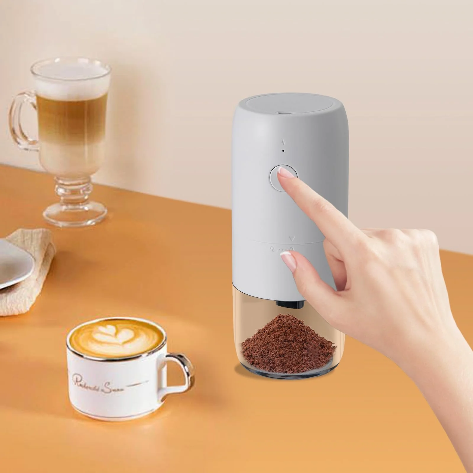 Кавомолка електрична White, фото №4