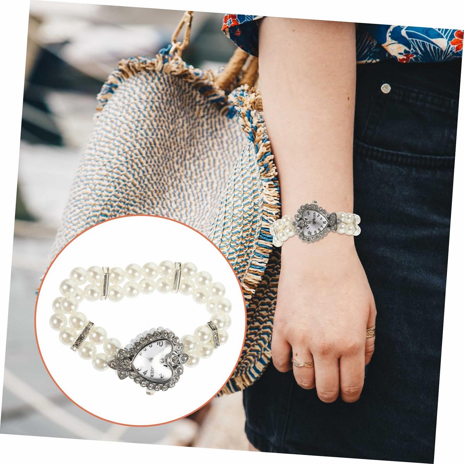 Браслет Жіночий Годинник Faux Pearl Кварц Перламутровий Білий, фото №6 Браслет Жіночий Годинник Faux Pearl Кварц Перламутровий Білий, фото №6