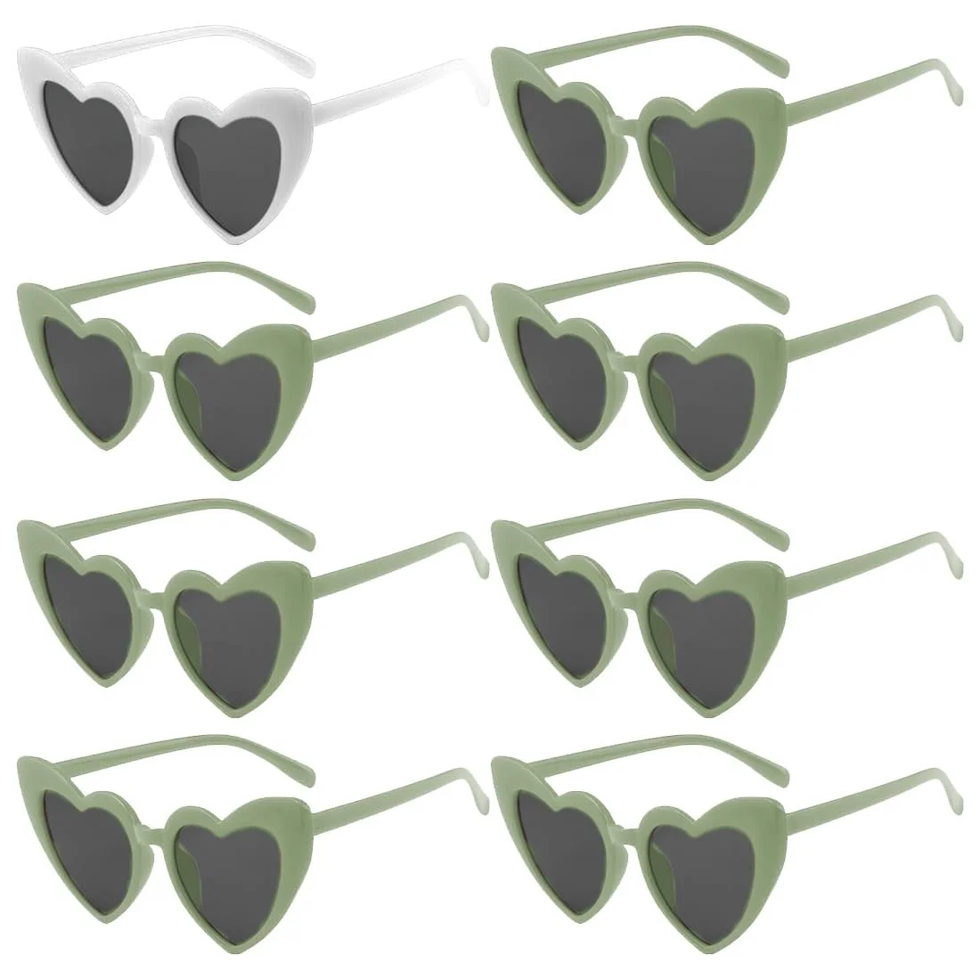 Солнцезащитные очки Сердце EIHI, 8 пар, голубые, фото №1