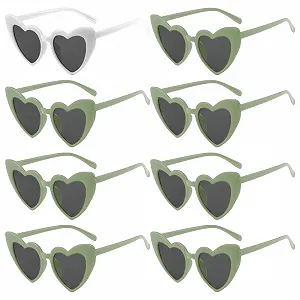 Сонцезахисні окуляри Серце EIHI, 8 пар, блакитні - Фото 1