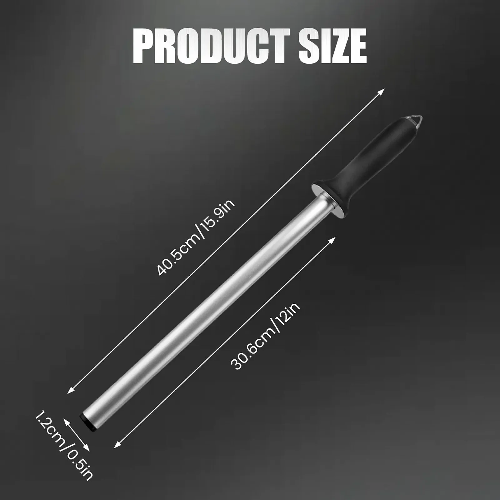 Мусат алмазний 12 дюймів професійний портативний з PP ручкою, фото №2