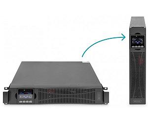 Digitus ДБЖ OnLine 2000VA/2000W, LCD 8xC13 RJ45 RS232 USB Rack/Tower