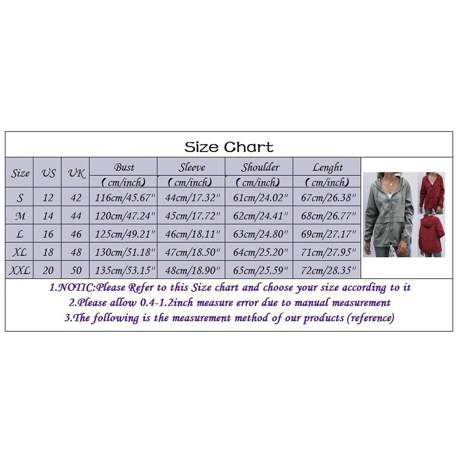 Вітровка SRZYMJ Жіноча Довга, фото №7 Вітровка SRZYMJ Жіноча Довга, фото №7