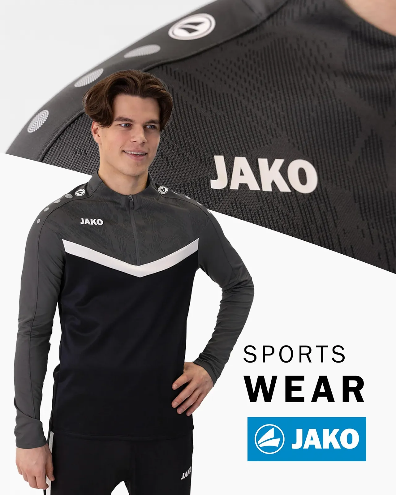 Кофта з блискавкою JAKO Iconic Дитяча, фото №2