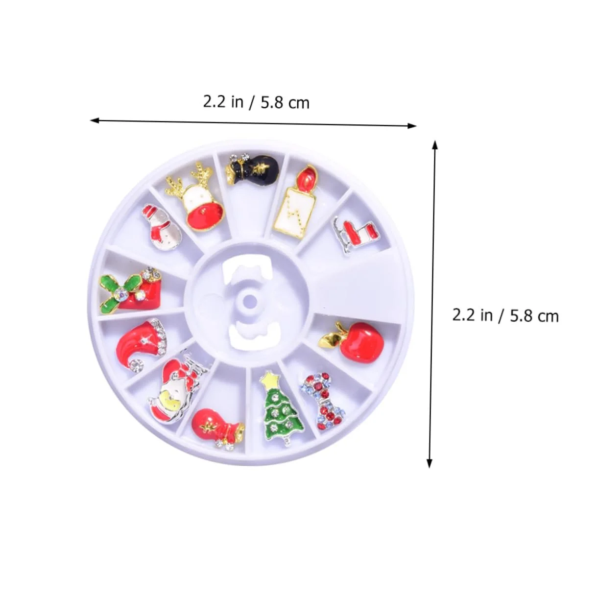 Украшения для ногтей FRCOLOR Рождественские, DIY аксессуары для маникюра, креативные украшения для ногтей, разные дизайны, прочные и элегантные, фото №3