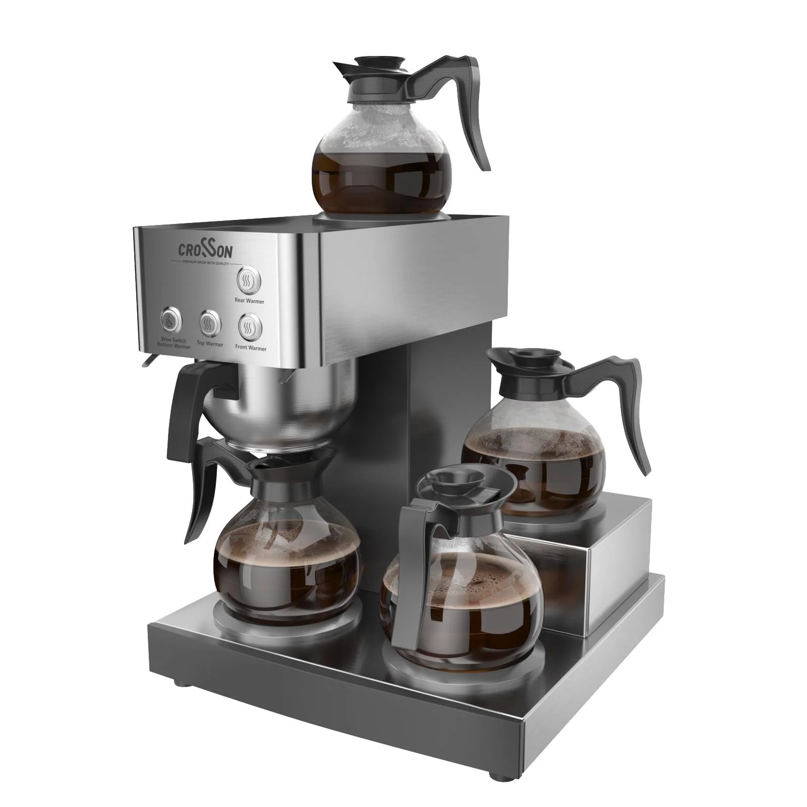 Капельная кофеварка Crosson 12 чашек 4 кувшина Stainless Steel, фото №1
