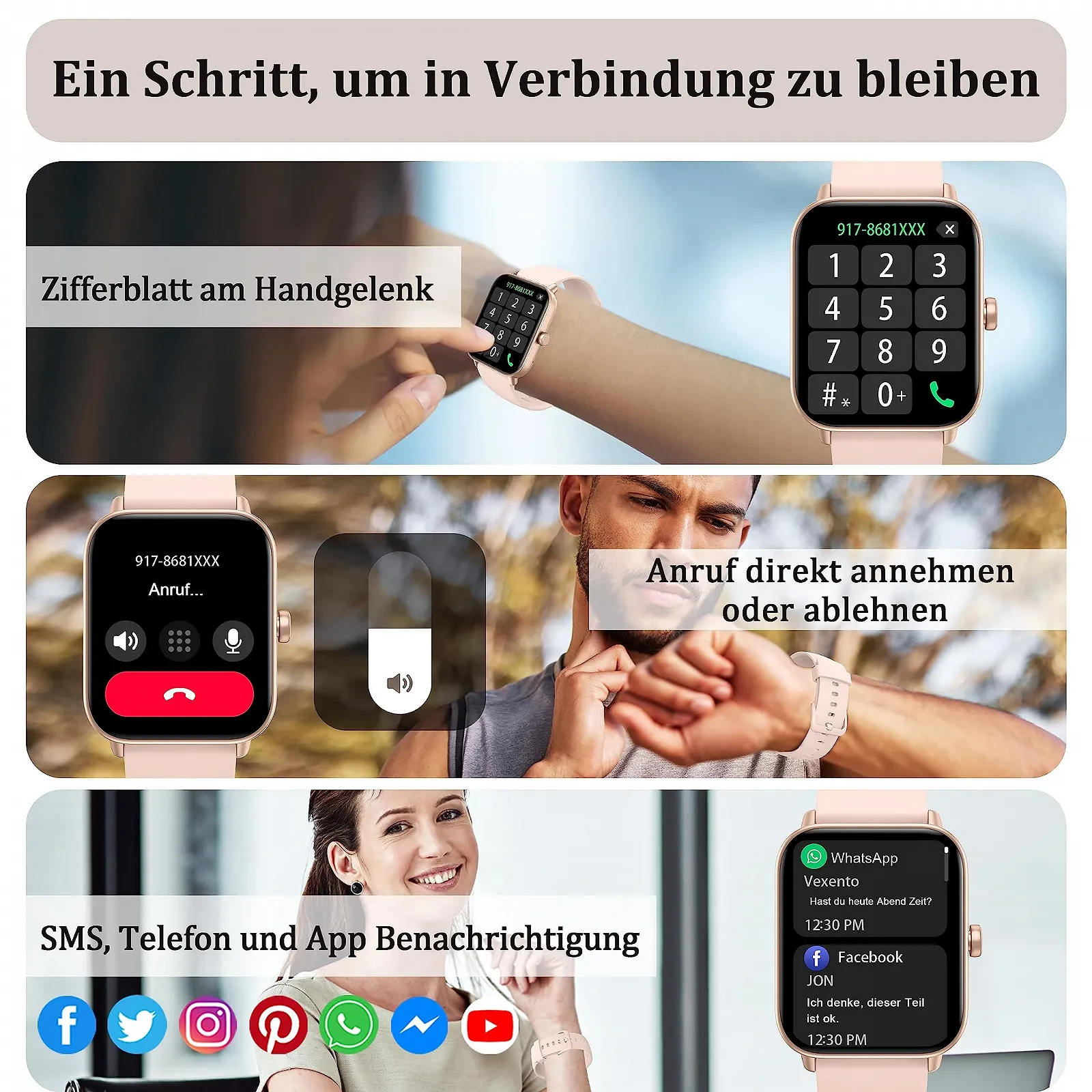 Смарт-годинник KALINCO для чоловіків та жінок, фото №3