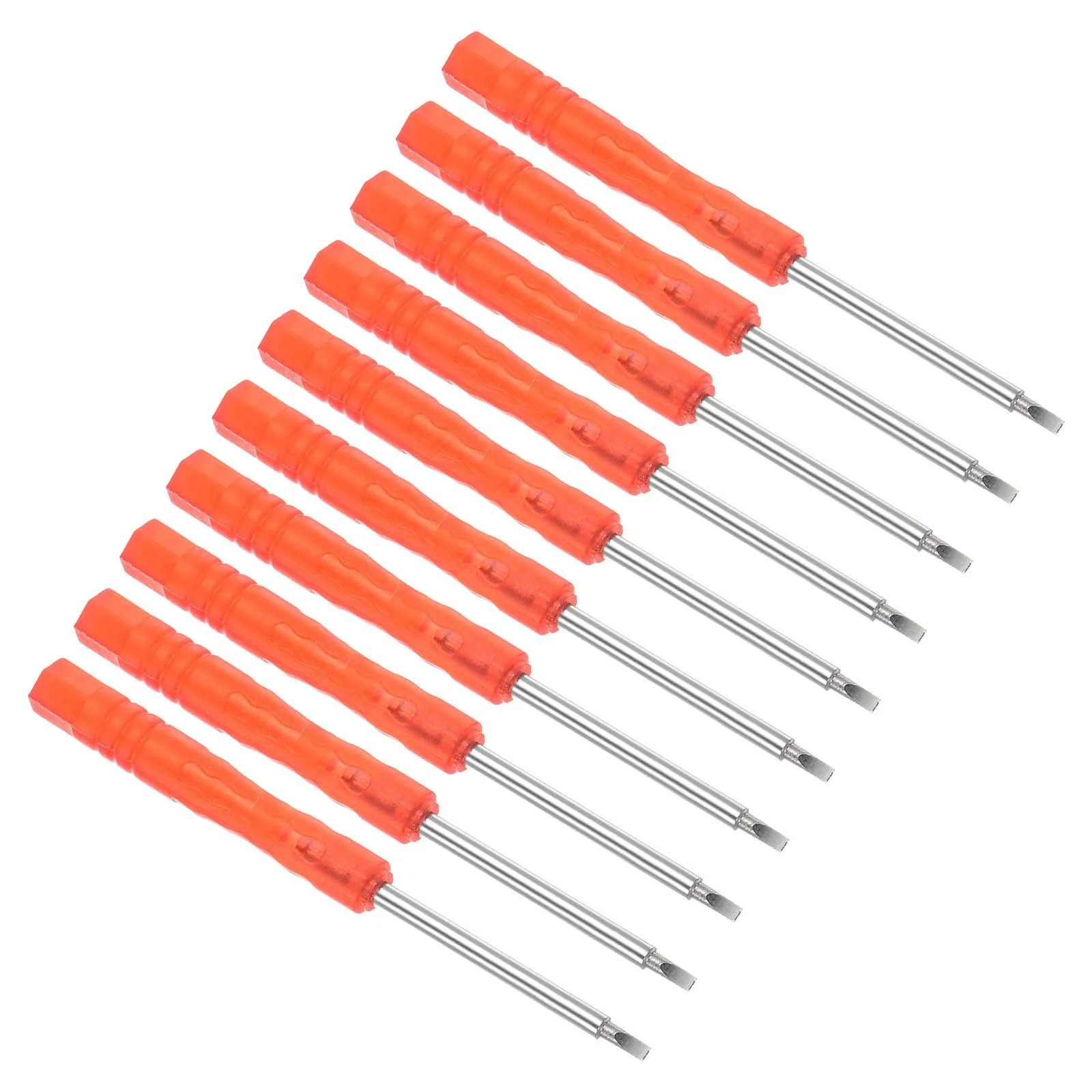 Викрутка плоска 2 мм 85 мм 10 шт сталь S2 з нековзною рукояткою червона, фото №1