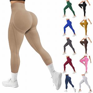 Легінси KBOPLEMQ Спортивні Для жінок Butt Lift Безшовні легінси Безшовні з високою талією V-подібні Спортивні легінси Slim Fit Тренувальні Непрозорі Для йоги Ідеально підходять Для спорту, фітнесу, йоги synthetic.ua - Фото 1