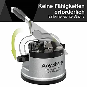 Точило для ножів AnySharp PowerGrip Compact Сріблясте synthetic.ua - Фото 1
