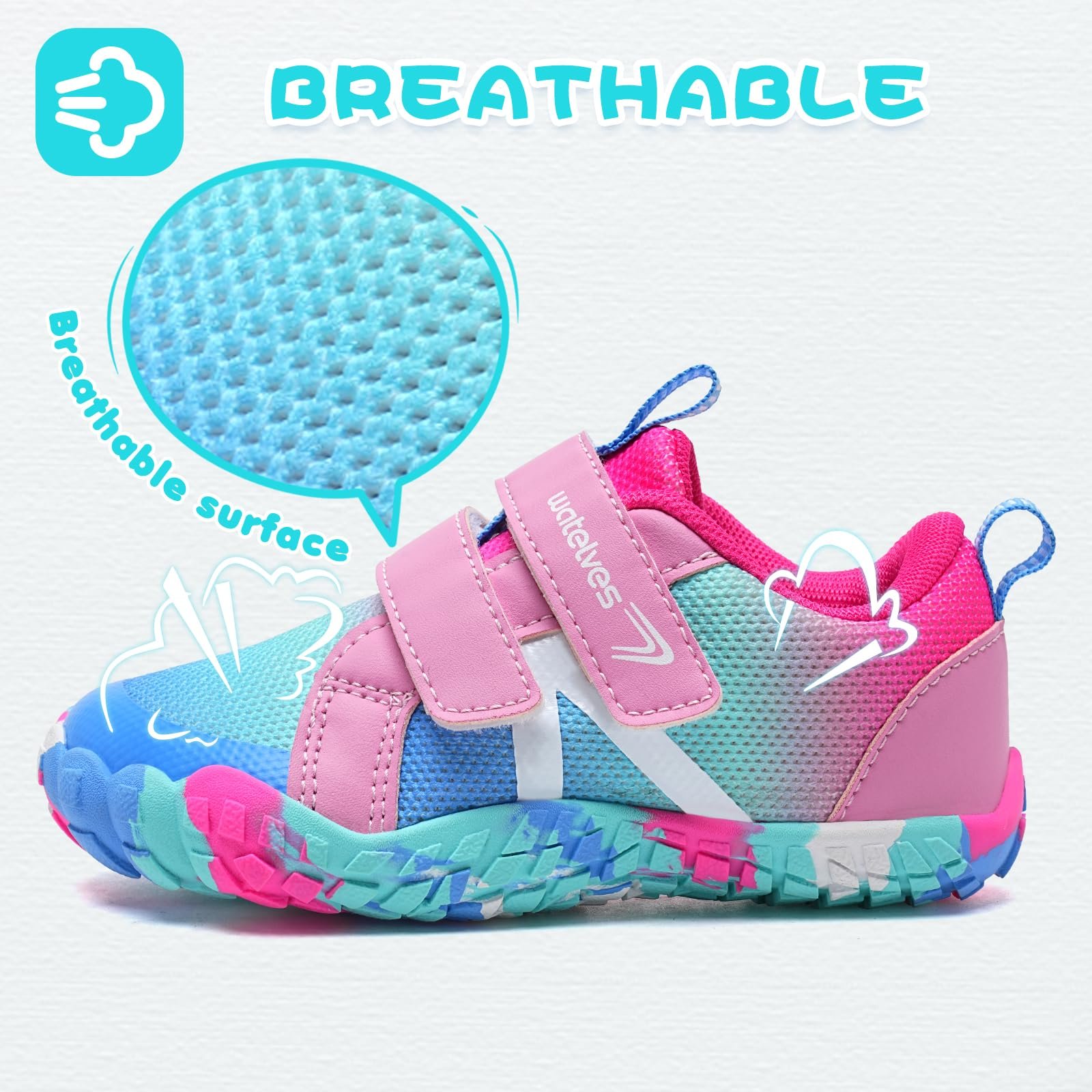 Босоножки WateLves Детские босоножки с застежкой и девочек, дышащие, размер 25-36 EU, фото №3