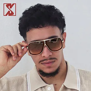 Солнцезащитные очки Авиаторы SHEEN KELLY Ретро 80-х Винтажные Металлические Женские synthetic.ua - Фото 1