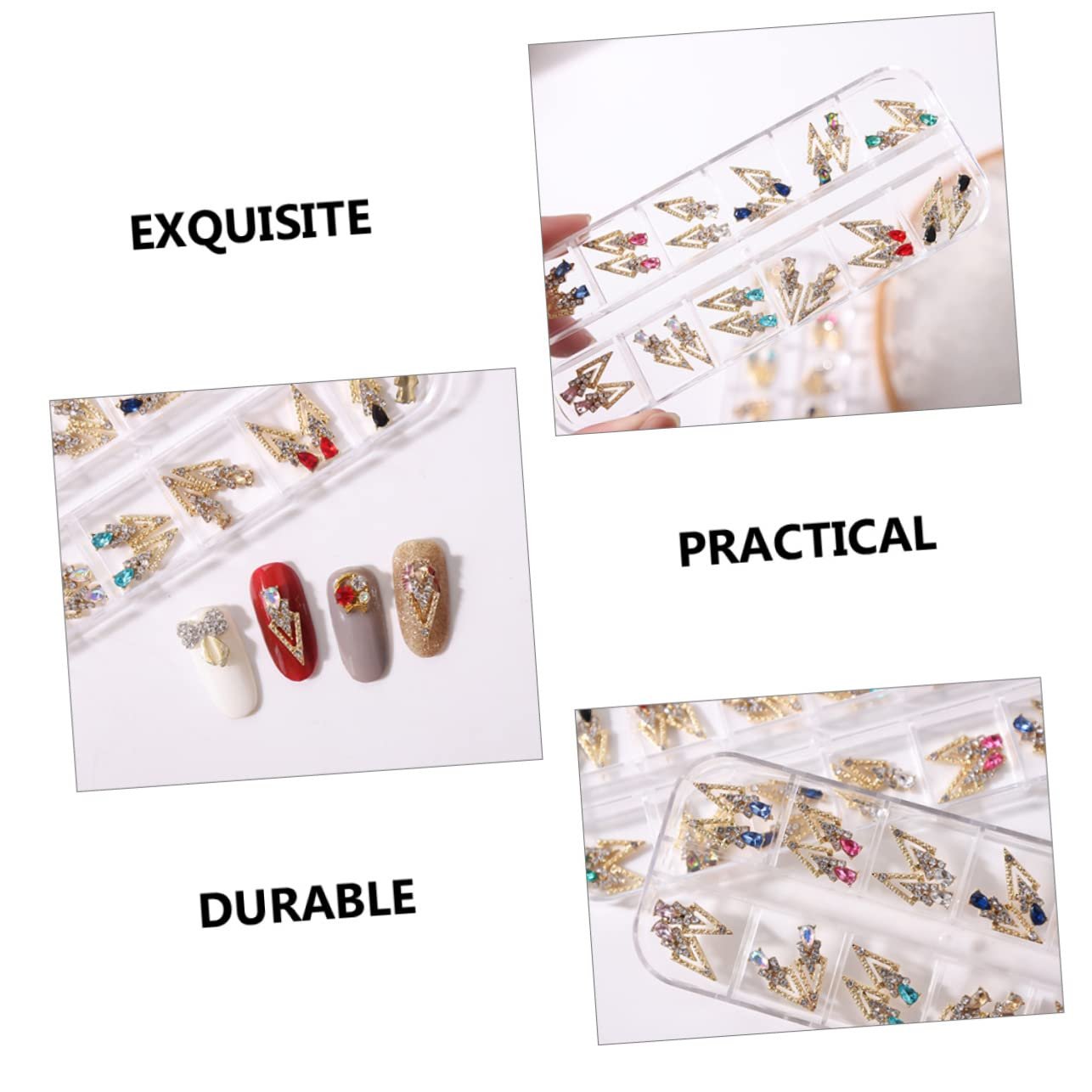 Стрази для нігтів Healeved, 48 шт, у формі стріли, фото №4