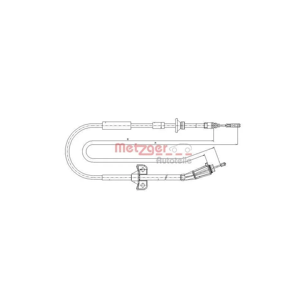 Трос стояночного гальма METZGER 10.8185 для VOLVO задній лівий задній правий, фото №1