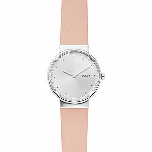 Женские аналоговые кварцевые часы Skagen SKW2753 с кожаным ремешком - Фото 1
