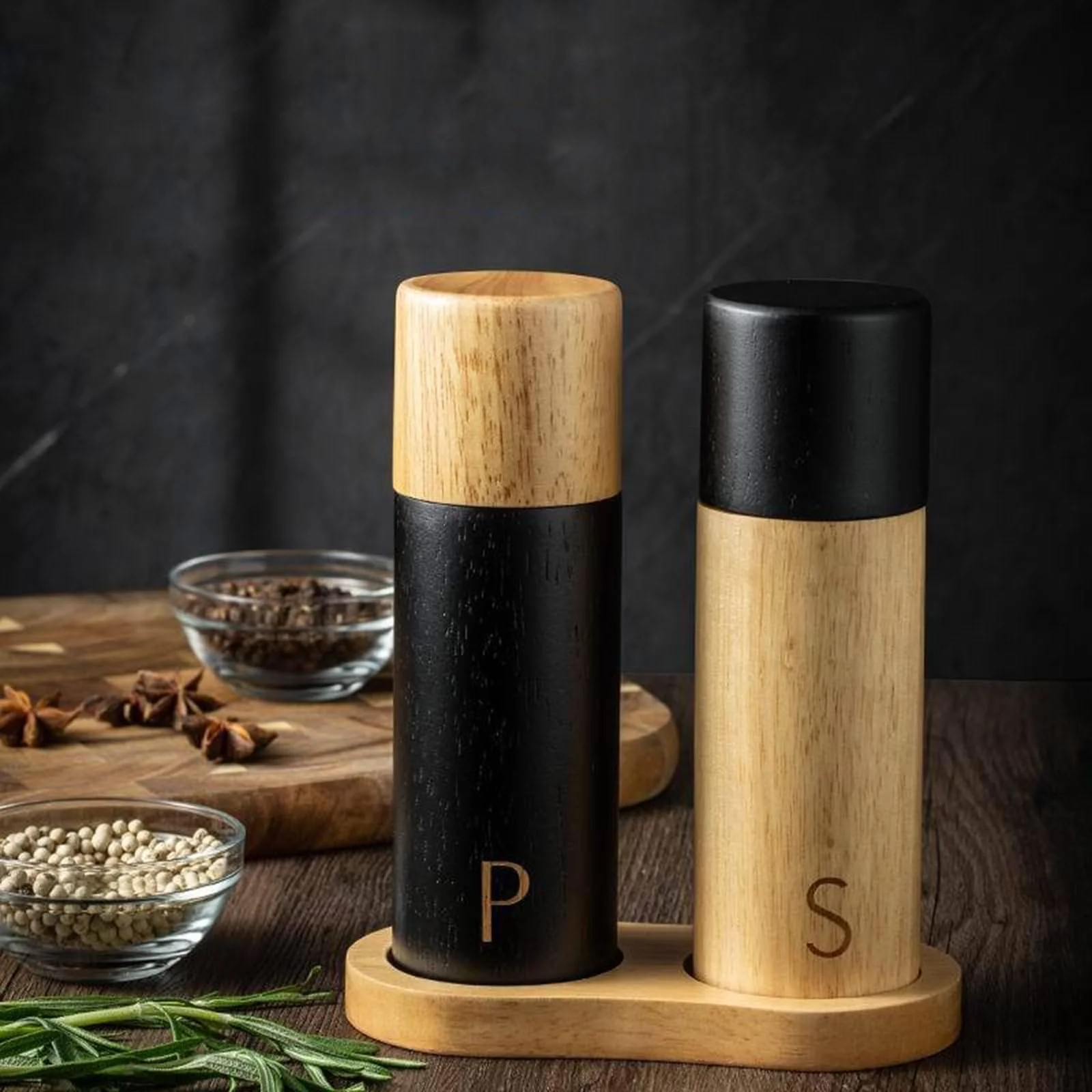 Набір Млинок для солі та перцю Дерев'яний Механізм регулювання помелу Функціональний Практичний, фото №7 Набір Млинок для солі та перцю Дерев'яний Механізм регулювання помелу Функціональний Практичний, фото №7