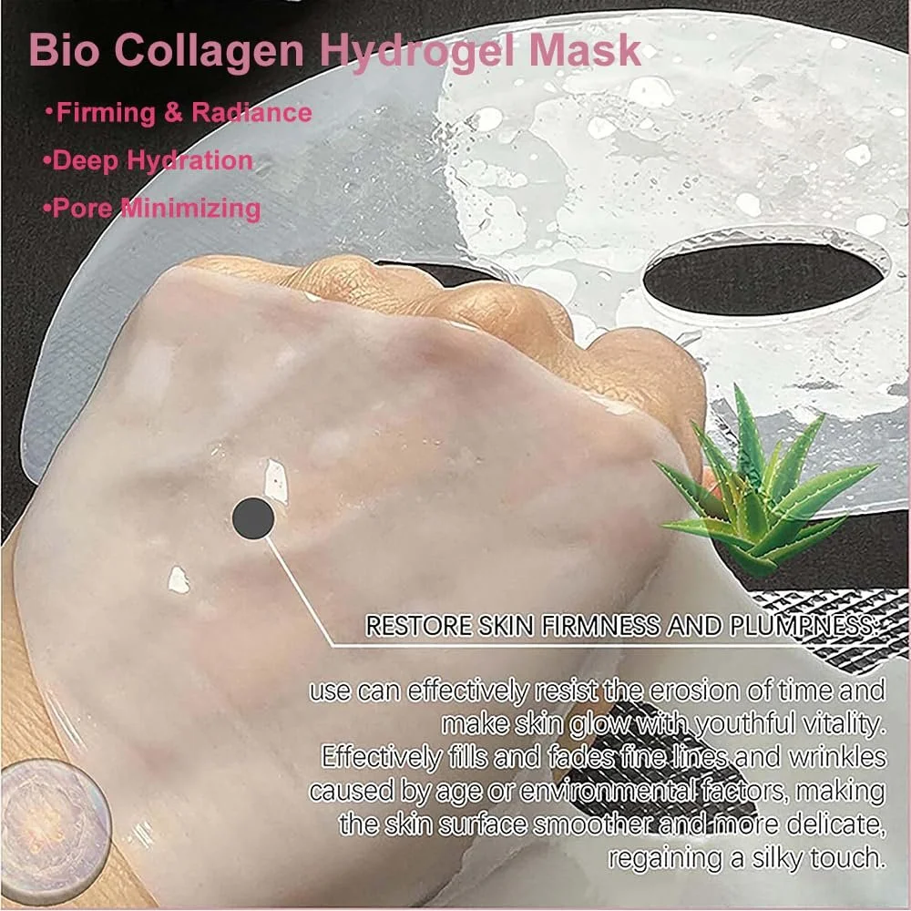 Гідрогелева маска для обличчя Organic Collagen, глибоко зволожуюча (4 шт./уп.), фото №6
