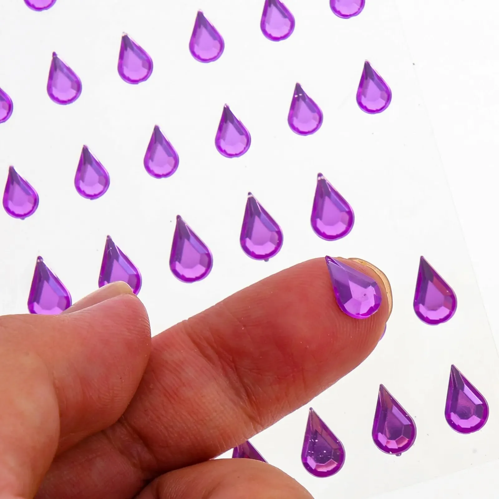 Стразы Самоклеящиеся FOMIYES 20 листов Разноцветные, фото №2