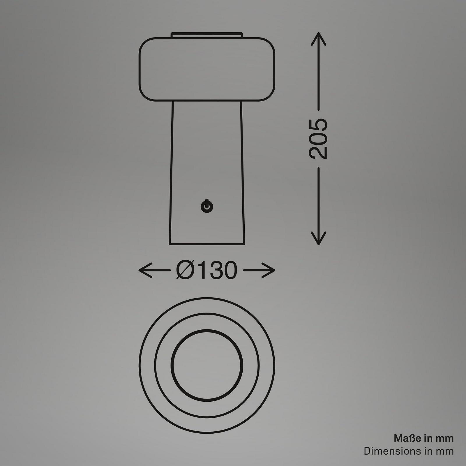 Настольная лампа BRILONER LED аккумуляторная IP44 сенсорная 13 x 20.6 см Бежевая, фото №9