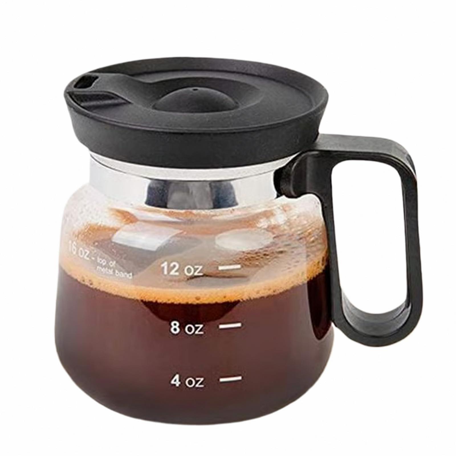 Кавник Скляний глечик 473 мл з кришкою Термостійка скляна карафа для кави та чаю, фото №3