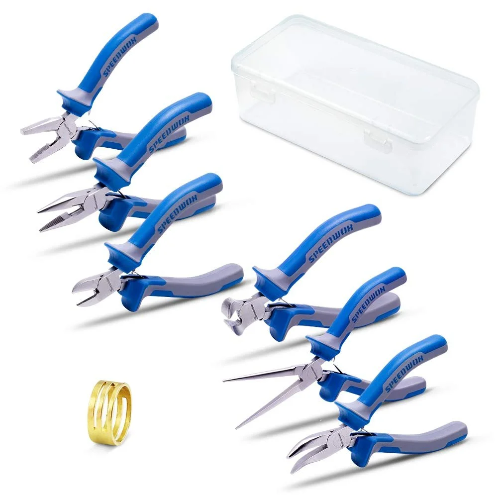 Набор плоскогубцев SPEEDWOX для ювелирных изделий, 6 штук, мини-плоскогубцы, набор малых плоскогубцев для изготовления ювелирных изделий с кольцом для открывания, микроточные ручные инструменты, промышленная хром-ванадиевая сталь, фото №1 Набор плоскогубцев SPEEDWOX для ювелирных изделий, 6 штук, мини-плоскогубцы, набор малых плоскогубцев для изготовления ювелирных изделий с кольцом для открывания, микроточные ручные инструменты, промышленная хром-ванадиевая сталь, фото №1