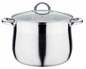 Каструля GSW Jumbo 28 см Нержавіюча сталь 13 літрів Сріблястий - Фото 1