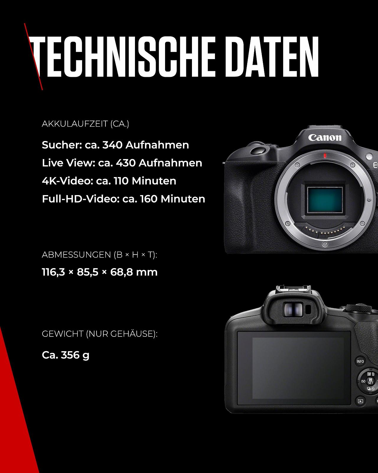 Камера Системная Canon EOS R100 с RF-S 18-45 мм - 24.1 MP APS-C - Dual Pixel AF, 4K Видео, 6.5 кадров/с, Распознавание Лица и Глаз, WiFi и Bluetooth, фото №6