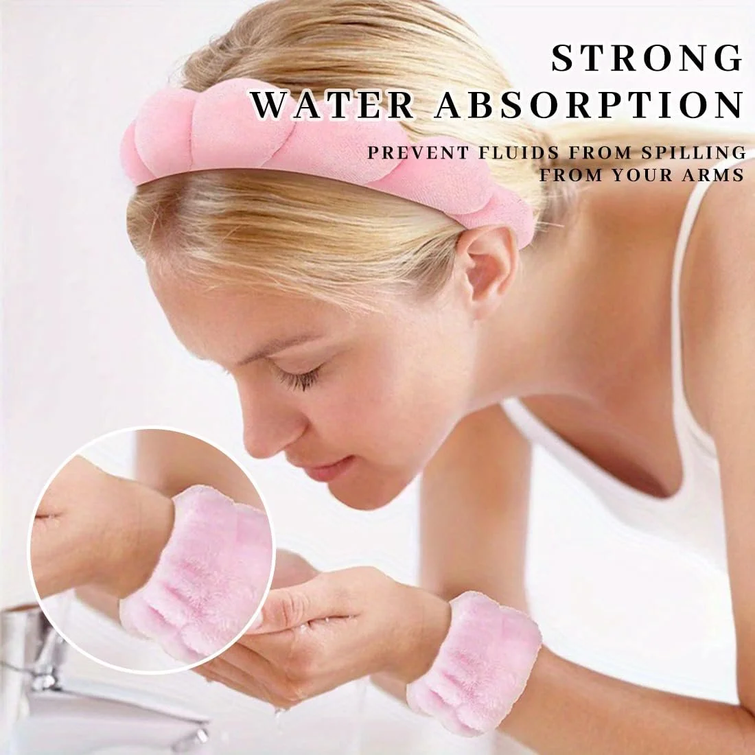 Пов'язка для жінок М'який набір браслетів для макіяжу для вмивання, фото №3