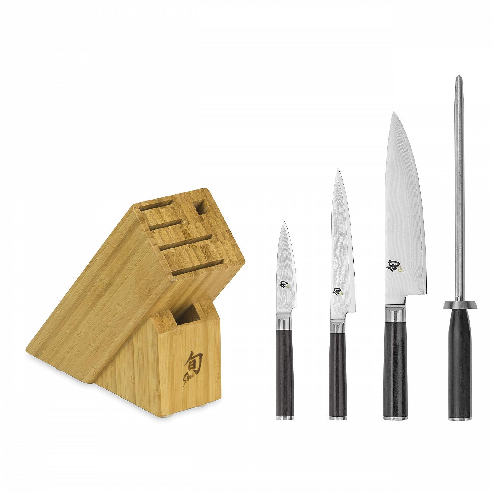 Набір ножів Shun Classic (3.5 дюйми ніж для очищення овочів, 6 дюймів універсальний ніж, 8 дюймів ніж шеф-кухаря) сталевий, фото №3