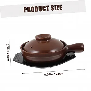 Кастрюля керамическая для тушения с ручкой термостойкая с крышкой synthetic.ua - Фото 1