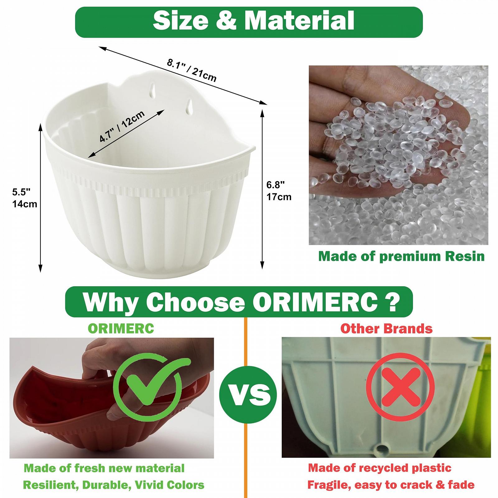 Настінне підвісне кашпо вертикальний сад із полімерної смоли з дренажем набір із 4 шт. білий, фото №2 Настінне підвісне кашпо вертикальний сад із полімерної смоли з дренажем набір із 4 шт. білий, фото №2