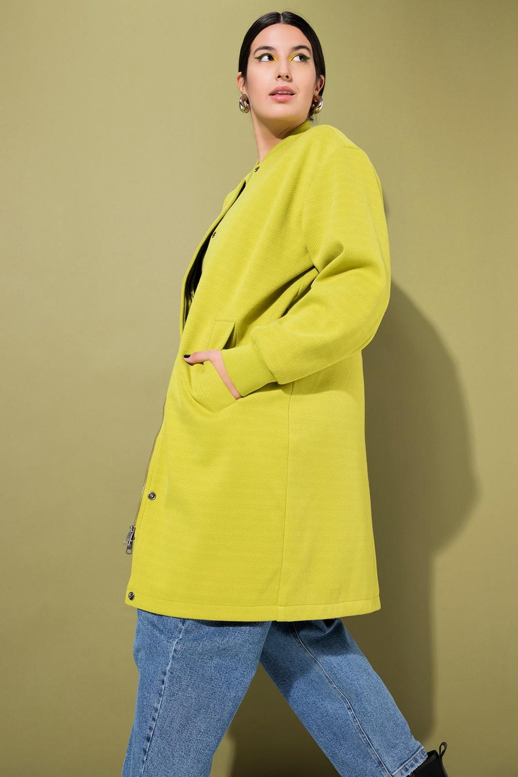 Бомбер Studio Untold Женский большого размера Plus Size длинный, oversized, воротник-стойка 838033, фото №4