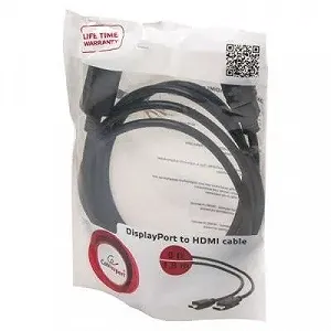 Кабель мультимедийный Display Port to HDMI 1.8m Cablexpert (CC-DP-HDMI-6) synthetic.ua - Фото 1