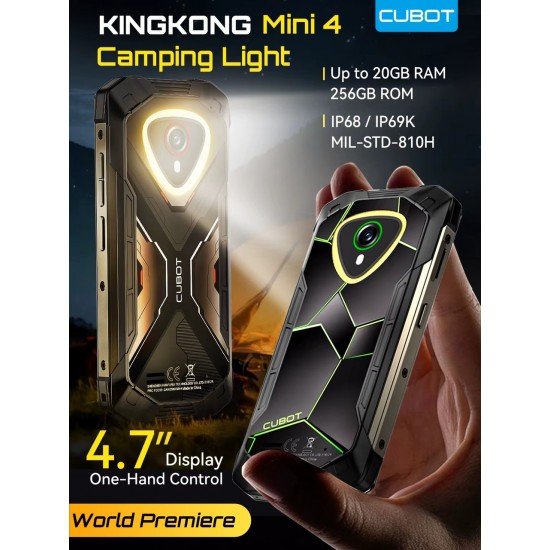 Компактний протиударний телефон Cubot KingKong Mini 4 6/128 GB, екран 4.7", батарея 4700 мА·год (Кінг Конг Міні 4), фото №10 Компактний протиударний телефон Cubot KingKong Mini 4 6/128 GB, екран 4.7", батарея 4700 мА·год (Кінг Конг Міні 4), фото №10