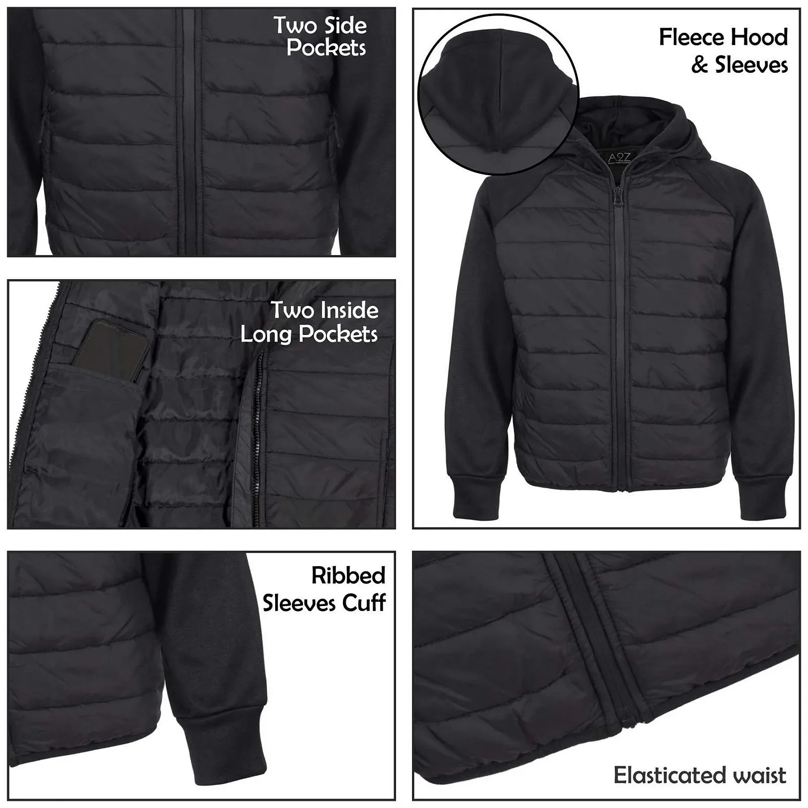 Куртка A2Z 4 Kids Модная стеганая повседневная флисовая, фото №5 Куртка A2Z 4 Kids Модная стеганая повседневная флисовая, фото №5