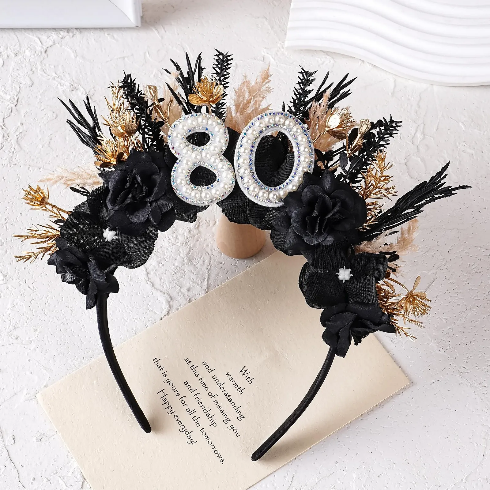 Обруч Чорний для Дня народження для жінок, фото №3