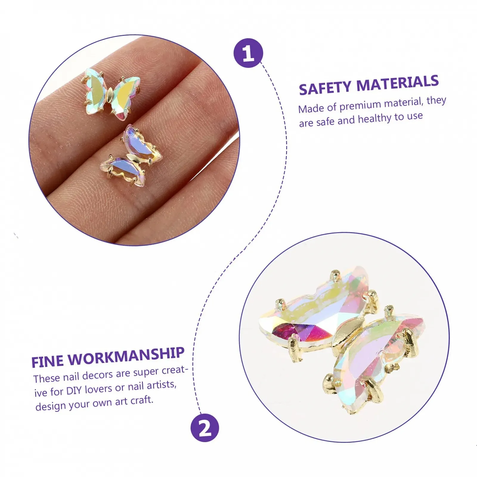 3D Аксесуари для нігтів Healvian, 1Стрази, фото №6