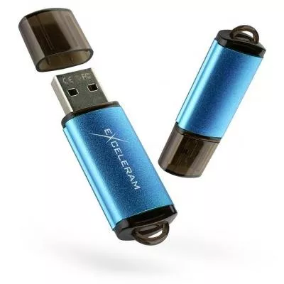 USB флеш-накопитель Exceleram 128GB A3 Series Blue USB 3.1 Gen 1 EXA3U3BL128, фото №1