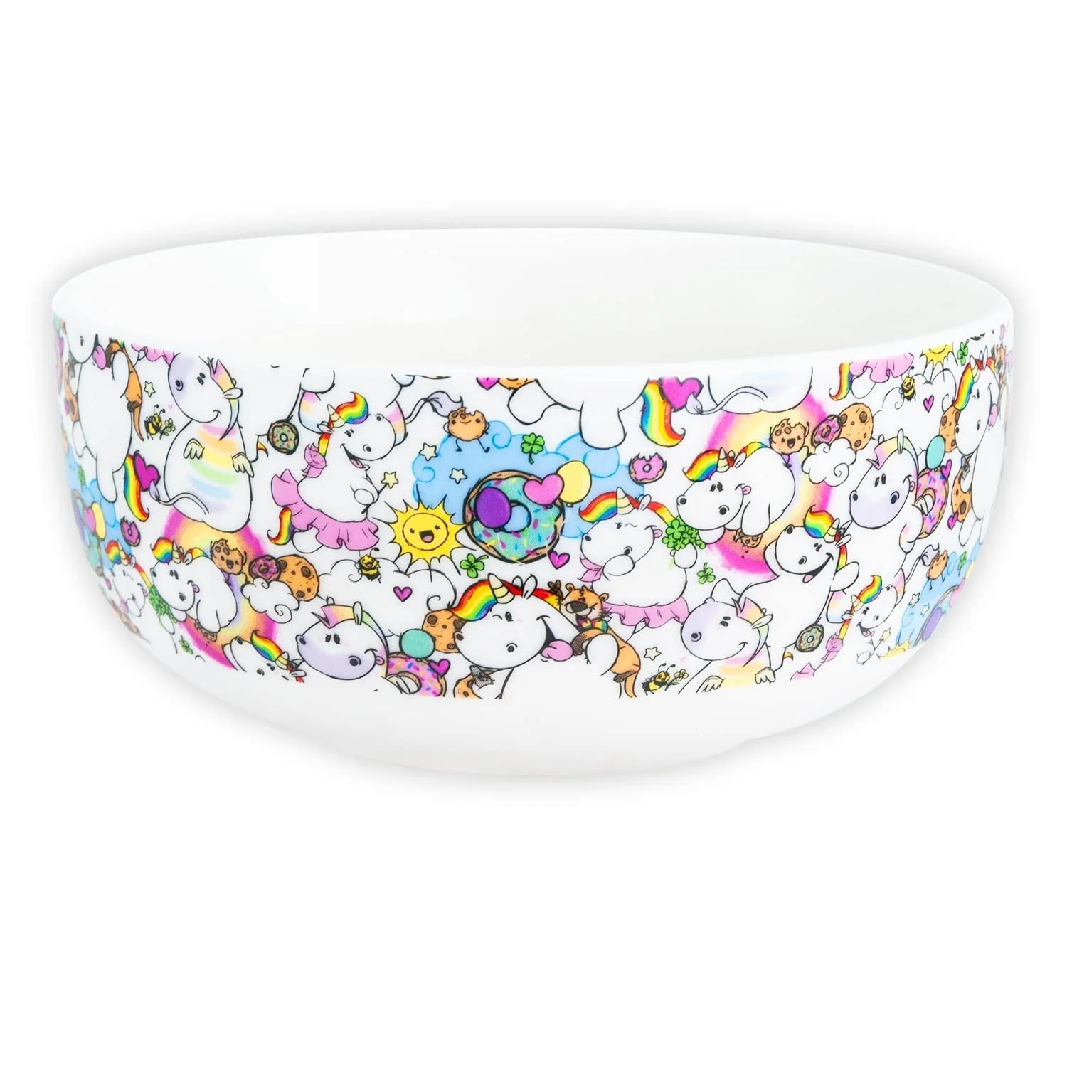 Миска для завтрака United Labels Pummel & Friends Unicorn Pummel Allover Белая керамика 400 мл, фото №3