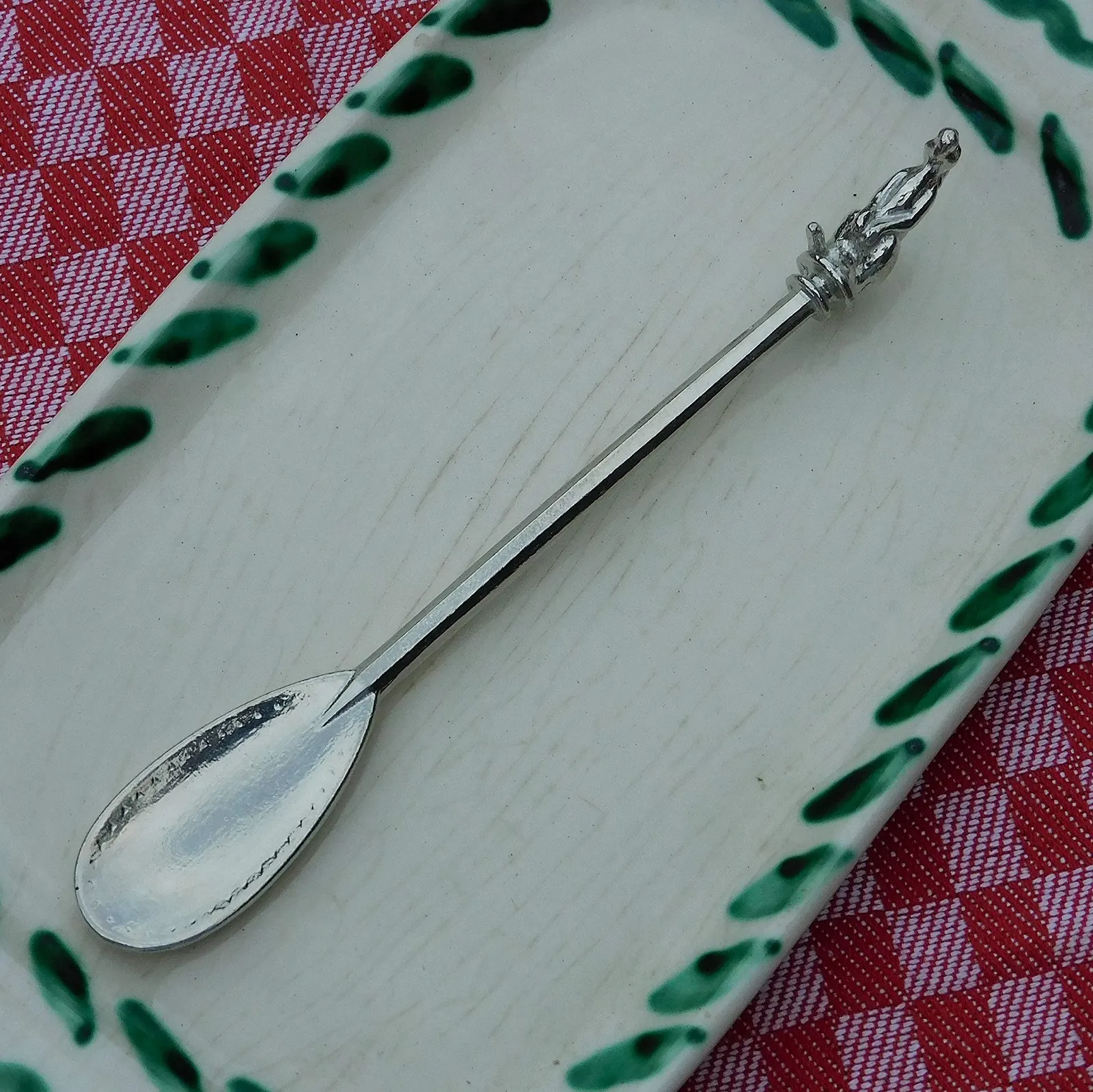 Ложка Персоналізована Гравірована Олов'яна Білий Кролик Аліса в Країні Чудес Кролик Для Джемів William Sturt 15 см, фото №6