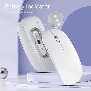 Мышь Беспроводная Uiosmuph G11 USB Nano / Type-C Белая synthetic.ua - Фото 1